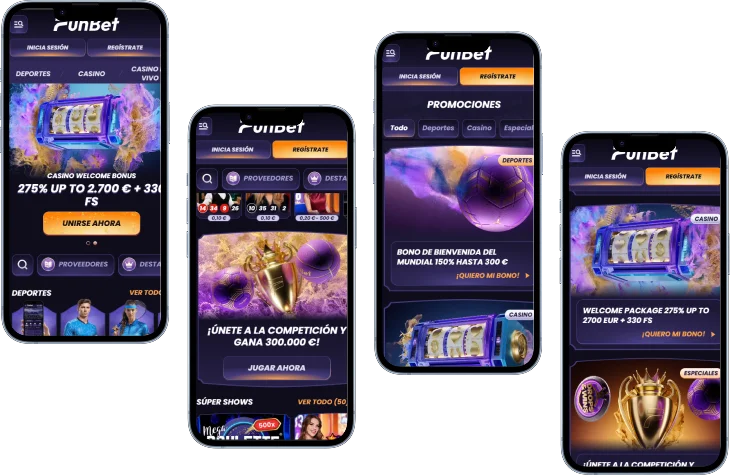 FunBet Casino versión móvil con bonos deportivos, promociones y juegos de casino